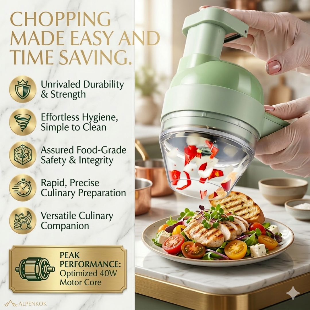 4 in 1 Portable Electric Vegetable Cutter Set