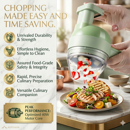 4 in 1 Portable Electric Vegetable Cutter Set