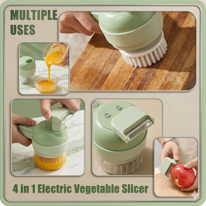 4 in 1 Portable Electric Vegetable Cutter Set